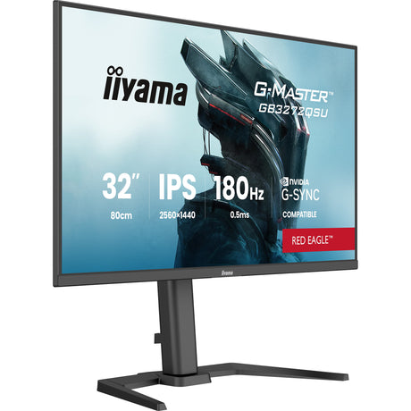 Monitor do gier Iiyama G-Master Red Eagle GB3272QSU-B1 31,5 (czarny (matowy), 180 Hz, HDMI, DisplayPort, USB, audio)