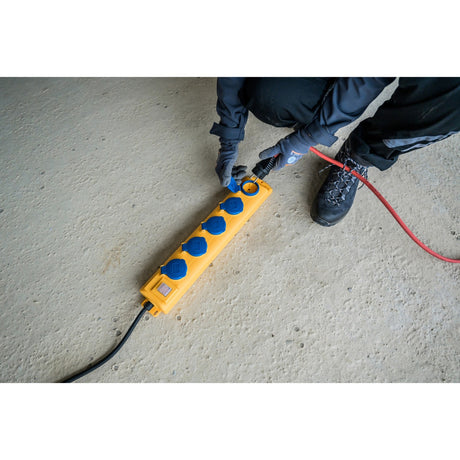 Brennerstuhl super-solid SL 554 blok gniazd stołowych IP54 5-kierunkowy żółty niebieski 2m H07RN-F3G1.5 z wyłącznikiem