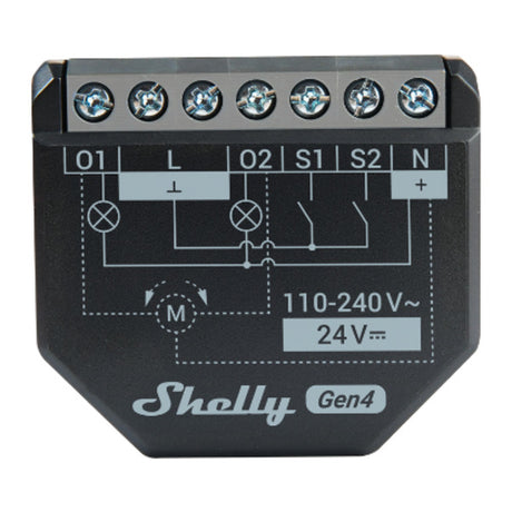 Przekaźnik Shelly 14:00 gen4 (czarny, bluetooth, wifi)