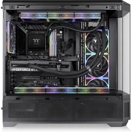 Obudowa Thermaltake View 600 tg typu big tower (czarna | 2x USB-A | 1x USB-C | szkło hartowane)