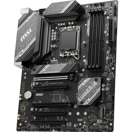 Płyta główna MSI B760 Gaming Plus Wi-Fi Socket 1700 (szary czarny, RAID, 2,5 GB LAN, Wi-Fi 6e, BT, dźwięk, ATX)