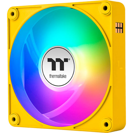 Thermaltake ct120 ex argb Sync wentylator chłodzący do komputera PC Bumblebee (pakiet 3 wentylatorów) wentylatory do obudowy (żółty, 3 sztuki, 120 x 120 x 25 mm, pwm)