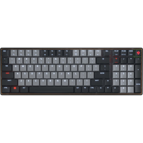Klawiatura mechaniczna Cherry KW 550 MX LP (czarna, układ US (QWERTY), MX Low Profile 2.0 Ivory, 96%, białe diody LED, nakładki na klawisze PBT)