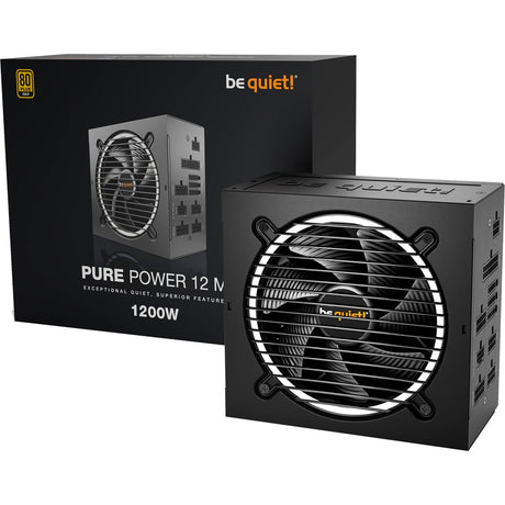 Bądź cicho! Modułowy zasilacz Pure Power 12m o mocy 1200 W (czarny, 1x 12v-2x6, 4x pcie)