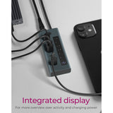 Icy box 7-portowy koncentrator USB-C 3.2 gen 2 (niebiesko-szary)