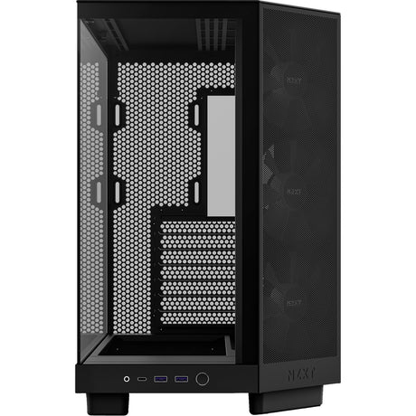 Obudowa midi tower Nzxt h6 flow rgb (czarna | 2x usb-a | 1x usb-c | rgb | szkło hartowane)