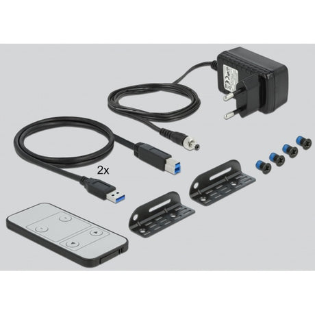 Delock Przełącznik HDMI KVM Przełącznik KVM (czarny, 4K 60 Hz, USB 3.0, audio)