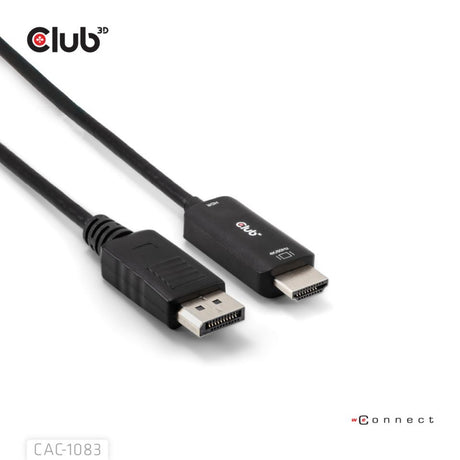 Adapter kablowy Club 3D DisplayPort 1.4 na HDMI 4K60 Hz (czarny, HDR M M 2 m)