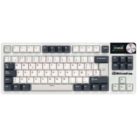 Bezprzewodowa klawiatura do gier Royal Kludge S85 TKL (układ amerykański (QWERTY), 80% (TKL), biała noc, przełącznik chmury, RGB, hot swap, 2,4 GHz | USB-C | Bluetooth)