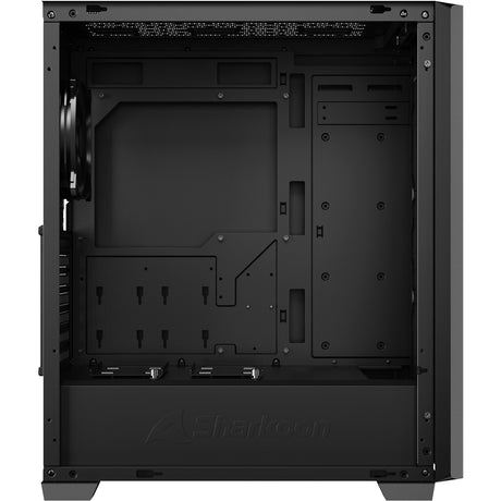 Czarna obudowa midi tower Sharkoon vs9 (czarna | 3x USB-A)