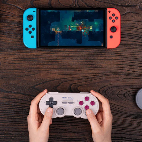 Gamepad 8bitdo sn30 pro (jasnoszary, bluetooth, usb, pc, przełącznik Nintendo Switch 2)
