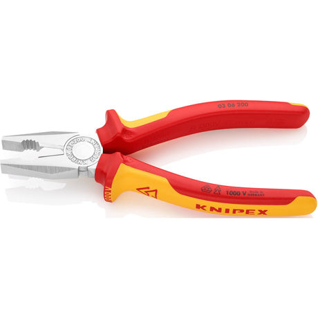 Szczypce uniwersalne Knipex 03 06 200 Szczypce uniwersalne vde (czerwony żółty, 200 mm)