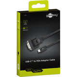 Kabel przejściowy Goobay USB-C na VGA (czarny, 1,8 m)