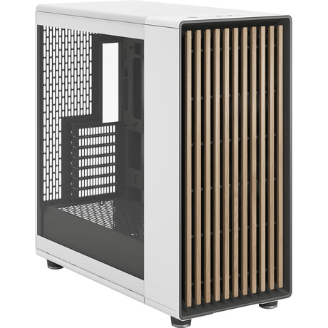 Fractal Design North XL RC Chalk White TG Clear Obudowa Midi Tower (biały kolor drewna | 2x USB-A | 1x USB-C | szkło hartowane)