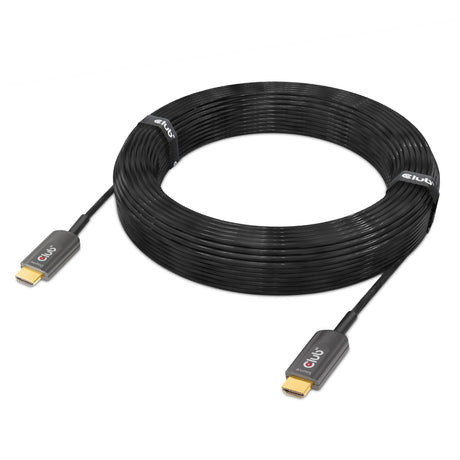 Certyfikat jednokierunkowy Club 3D Ultra High Speed AOC HDMI 2.1 Kabel męsko-męski (czarny, 20 metrów, 4K 120 Hz, 8K 60 Hz, 48 Gb/s)
