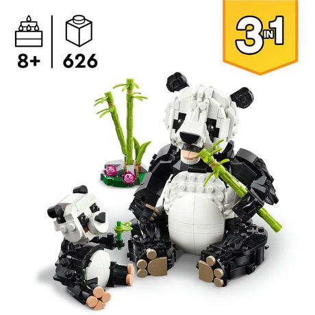 Lego Creator 3w1 dzikie zwierzęta: rodzina pand - 31165