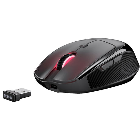Mysz Sharkoon officepal m25w (czarna, 400 - 4000 dpi, rgb, 2,4 ghz usb)