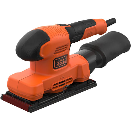 Black+decker 150w 1 3-arkuszowa szlifierka oscylacyjna bew220-qs (pomarańczowo-czarna)