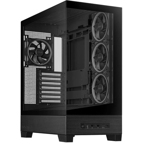 Obudowa midi tower Asus a31 plus (czarna | 2x USB-A | 2x USB-C | szkło hartowane)