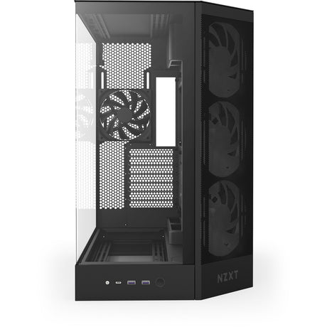 Obudowa midi tower Nzxt h9 flow rgb (czarna (matowa) | 2x usb-a | 1x usb-c | rgb | szkło hartowane)