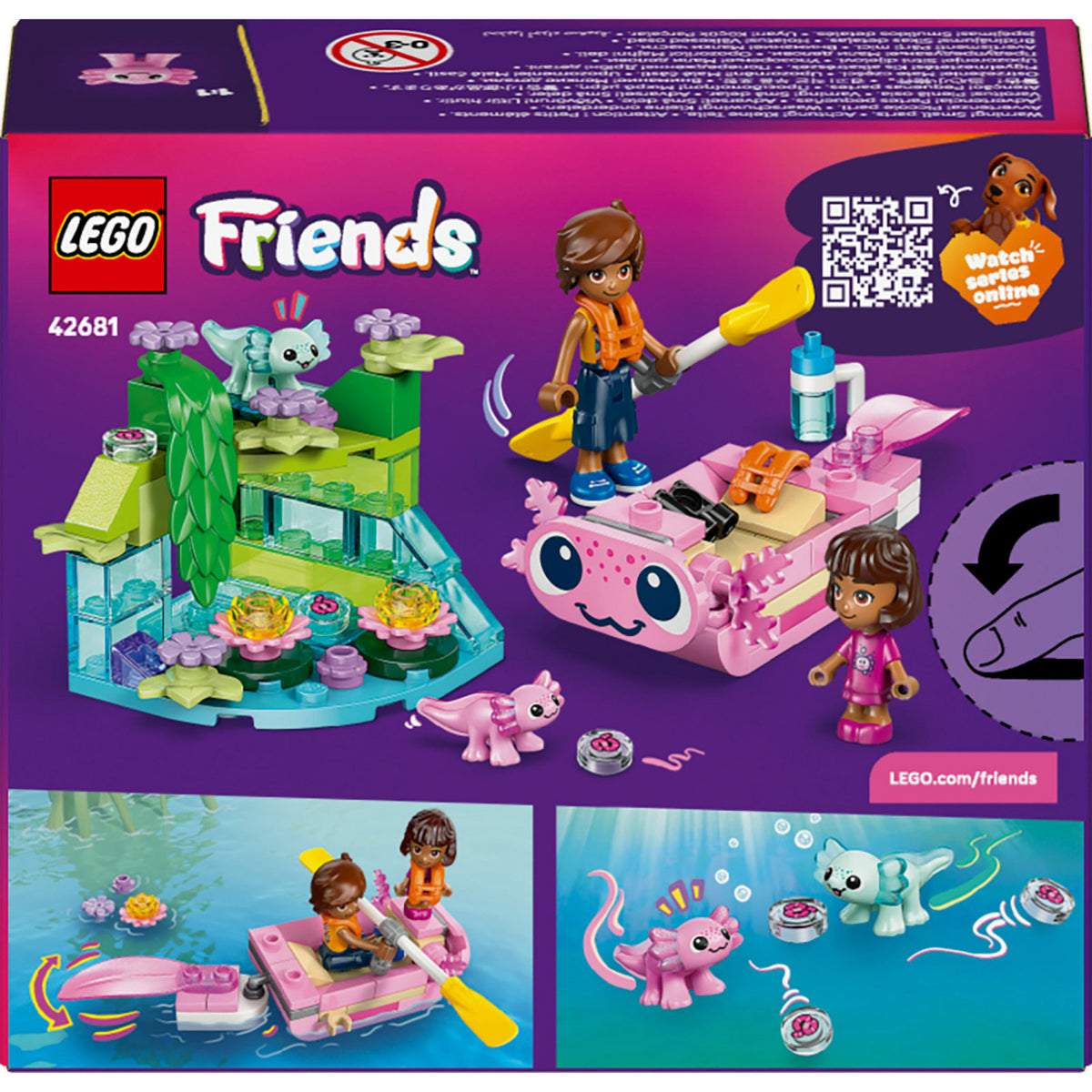 Lego Friends Zestaw do budowania łodzi przygodowej z Aksolotlem – zabawka – 42681