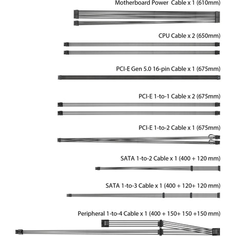Modułowy zasilacz Asus Tuf Gaming Gold o mocy 1000 W (czarny, 1x 12vhpwr, 4x pcie)