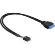 Delock Adapter USB 3.0 > USB 2.0 (czarny, 0,3 m)