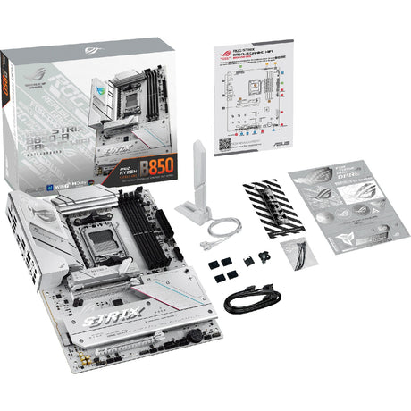Płyta główna Asus ROG Strix B850-A Gaming Wi-Fi Socket AM5 (biała, 2,5 GB-LAN, Wi-Fi 7, BT, dźwięk, ATX)