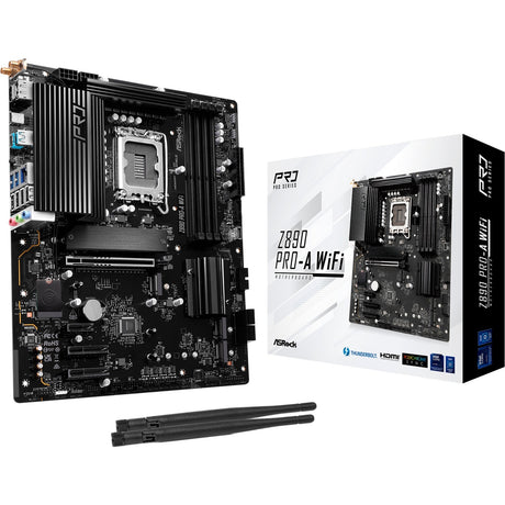 Płyta główna Asrock Z890 Pro-A WiFi Socket 1851 (czarna, RAID, 2,5 GB-LAN, WiFi 6e, BT, dźwięk, ATX)