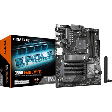 Gigabyte b550 eagle wifi6 gniazdo am4 płyta główna (czarny szary, raid, gb-lan, wi-fi 6, bt, sound, atx)