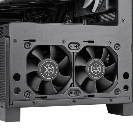 Obudowa mini tower Silverstone lucid 05 (czarna | 2x USB-A | 1x USB-C | RGB | szkło hartowane)