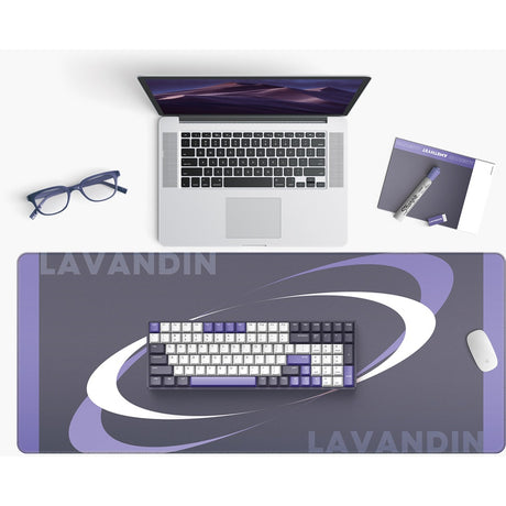 Bezprzewodowa klawiatura mechaniczna Iqunix F97 lavandin (lawendowy, układ amerykański (qwerty), wiśniowy mx cichy czerwony, 96%, diody rgb, możliwość wymiany podczas pracy, pbt, 2,4 GHz | bluetooth 5.1 | usb-c)