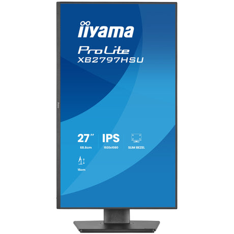 Monitor Iiyama prolite xb2797hsu-b1 27 (czarny, 120 Hz, HDMI, DisplayPort, USB-C, audio)