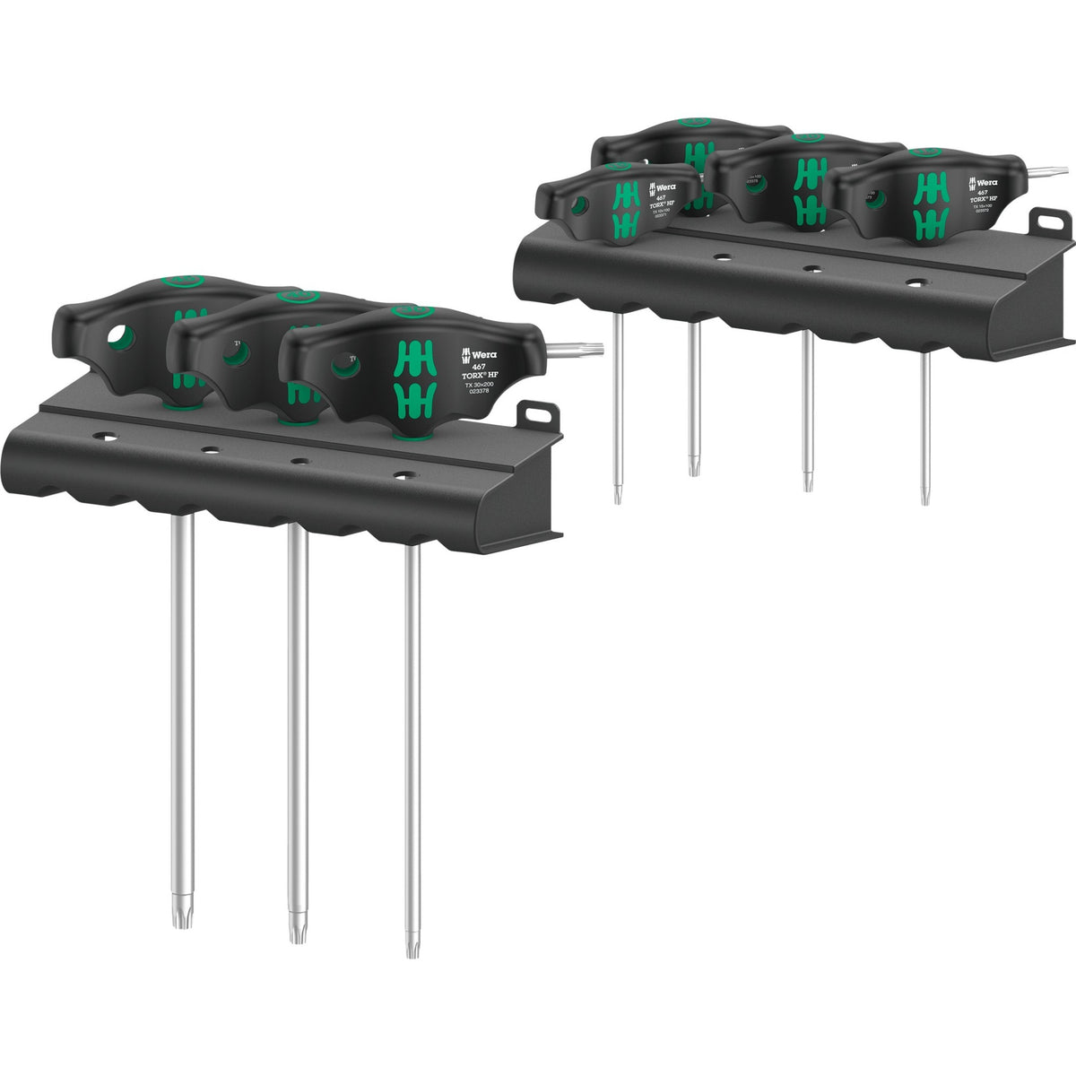 Zestaw Wera 467 7 torx hf 1 śrubokręt krzyżakowy + stojak, 7 sztuk (czarno-zielony, z funkcją przytrzymywania)