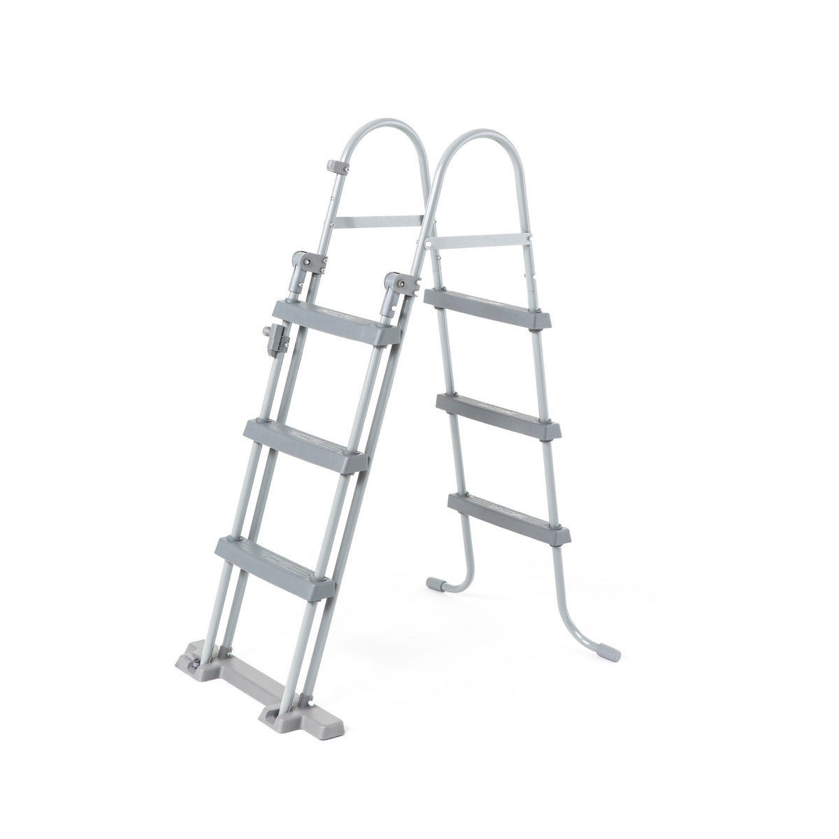 Bestway zestaw power steel do basenu prostokątny rattan 404 (szary, z pompą filtrującą (220-240v) + drabinka)