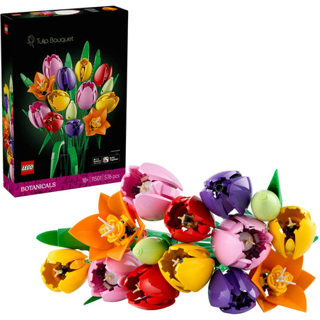 Bukiet Lego Botanicals 11501 z dekoracją kwiatu tulipana