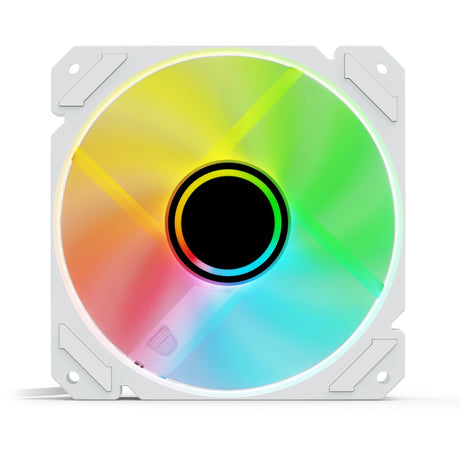 Wentylator z odwróconą obudową Sharkoon Shark Mirror rgb pwm (biały, 120 x 120 x 25 mm)
