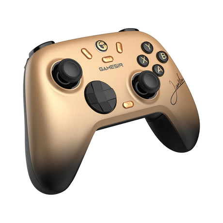 Wieloplatformowy bezprzewodowy kontroler gier Gamesir Nova 2 Lite Champion Edition (złoty czarny, przełącznik, PC, Android i iOS, Bluetooth 2,4 GHz USB)