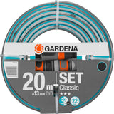 Wąż Gardena Classic 13 mm (1 2 ), z akcesoriami (szary turkus, 18008-20, 20 m)