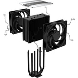 Chłodnica procesora Cooler Master v4 Alpha 3dhp czarna (czarna)