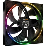 Bądź cicho! Wentylatory Light Wings PWM RGB (czarne, 3 sztuki, 140 x 140 x 25 mm)