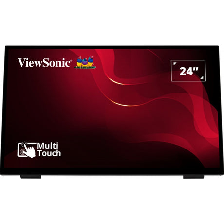 Bezramkowy monitor dotykowy Viewsonic z 10-punktowym PCAP 24 (czarny, HDMI, DisplayPort, VGA)