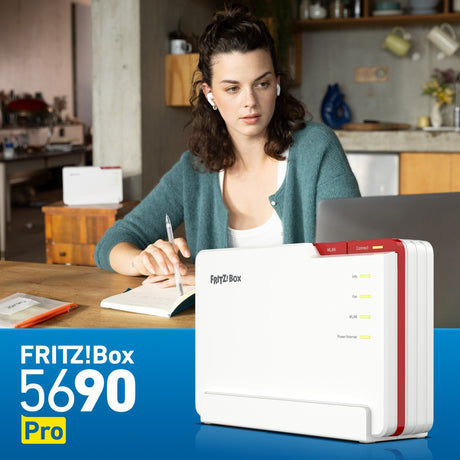 Fritz! router międzynarodowy box 5690 pro edycja (biało-czerwony, mesh wi-fi)