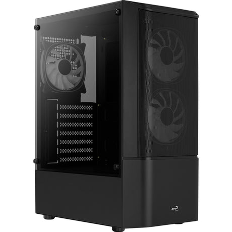 Obudowa midi tower Aerocool Quantum Mesh v3 (czarno-szara | 3x USB-A | RGB | okienko)