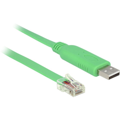 Delock USB-A 2.0 męski > 1x kabel szeregowy RS-232 RJ45 męski (zielony, 1,8 metra)