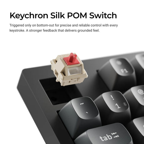 Bezprzewodowa, niestandardowa klawiatura mechaniczna Keychron v5 ultra 8k (czarna, układ amerykański (qwerty), jedwabny pom brązowy, 96%, rgb, hot swap, 2,4 ghz | bluetooth 5.3 | usb-c)