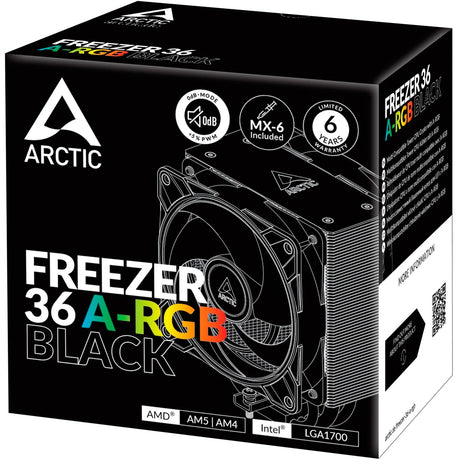 Chłodnica procesora Arctic Free 36 a-rgb (czarna, 4-pin pwm)