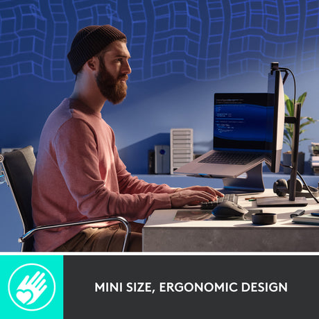 Mechaniczna mini klawiatura Logitech MX (czarna, układ międzynarodowy (QWERTY), dotykowa GL, 80% (TKL), Bluetooth)