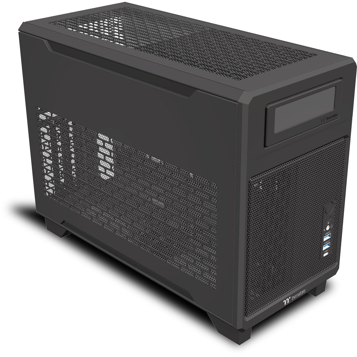 Obudowa mini tower Thermaltake tr100 (czarna | 2x USB-A | 1x USB-C)