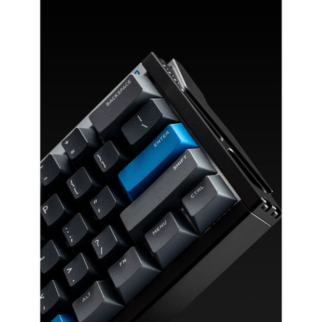 Klawiatura do gier z przełącznikiem magnetycznym Iqunix ez60 (czarna, układ amerykański (qwerty), gateron magnetyczny jade pro, 60%, rgb, klawisze pbt z podwójnym strzałem)